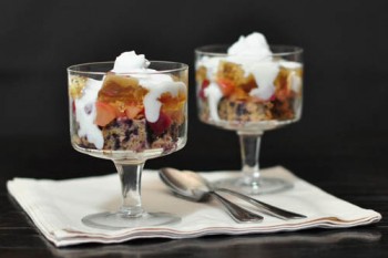Purple Carrot Cake and Sparkling Apple Jelly Trifle