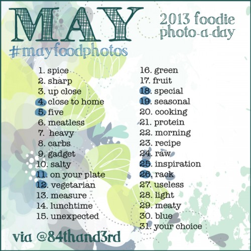 May Photo Challenge 2013 #mayfoodphotos: The Food Photo-A-Day!