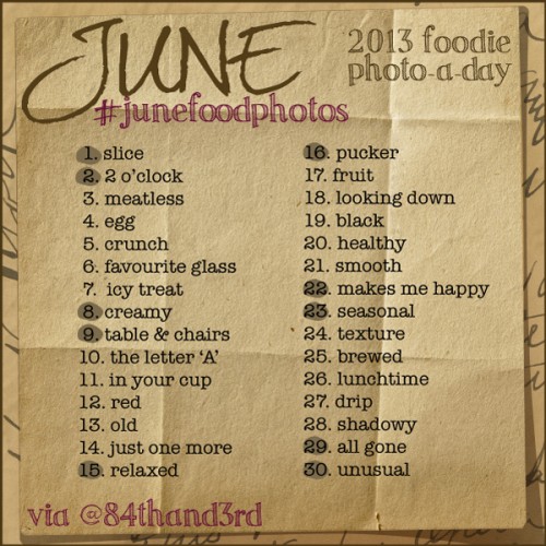 June Photo Challenge 2013 #junefoodphotos: The Food Photo-A-Day!