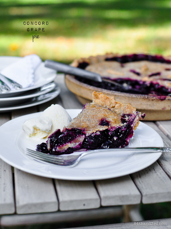 Concord Grape Pie & Wholewheat All-Butter Pastry