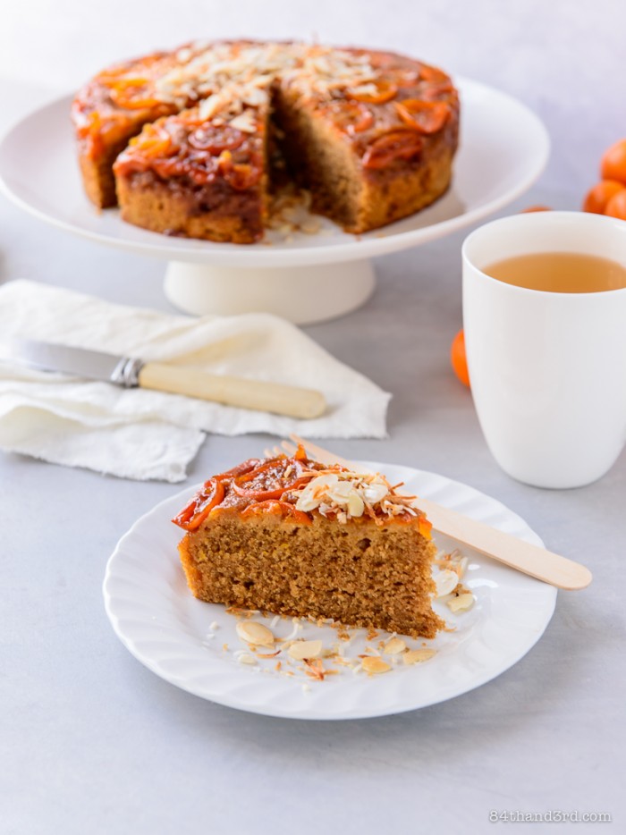 Kumquat Upside-down Tea Cake and a Virtual Morning Tea Party