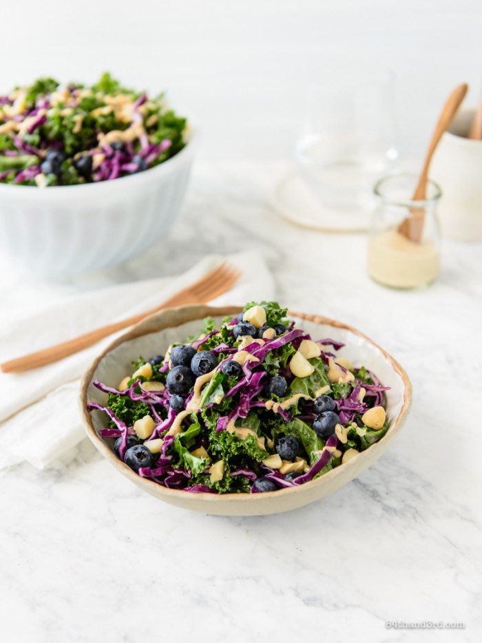 Nutty Kale & Blueberry Salad
